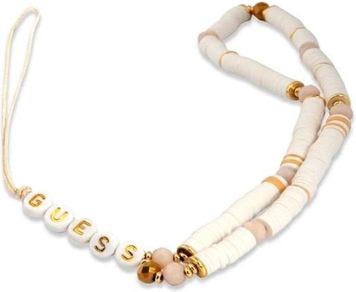 Image du produit Guess zawieszka GUSTPEARW Phone Strap biały/white Heishi Beads