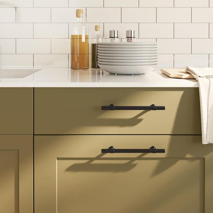VidaXL Furniture handles 10 pcs. black 128 mm stainless steel, colour