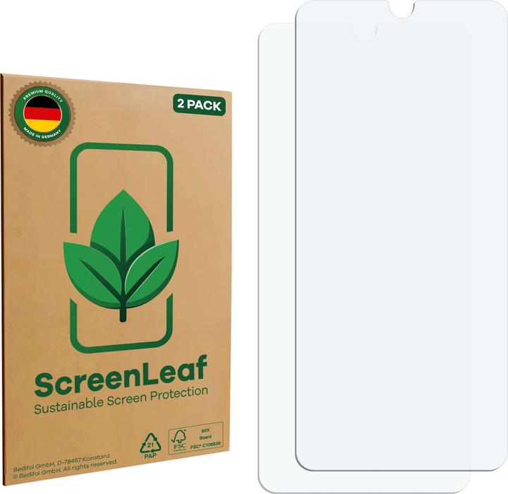 Productafbeelding ScreenLeaf Schutzfolie nachhaltiger Displayschutz Display Schutz Folie Klar Transparent (2 Pcs., Samsung Galaxy A40)