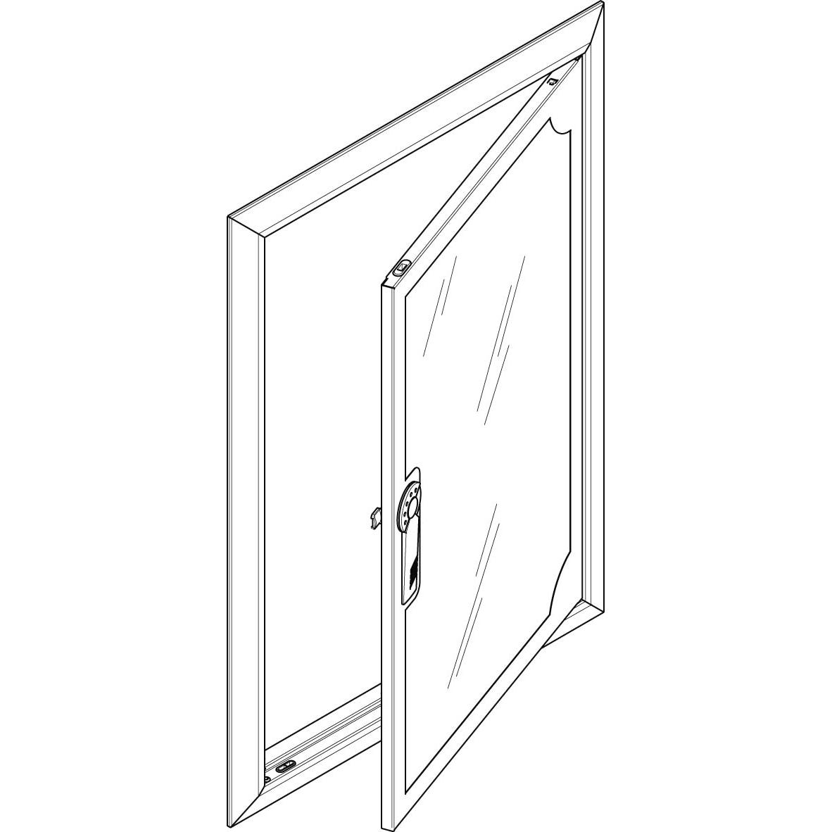ABN, Verteilerschrank Zubehör, Blendrahmen + Sichttür für UP/HW-Feldverteiler 2x4-reihig GBRU24TS