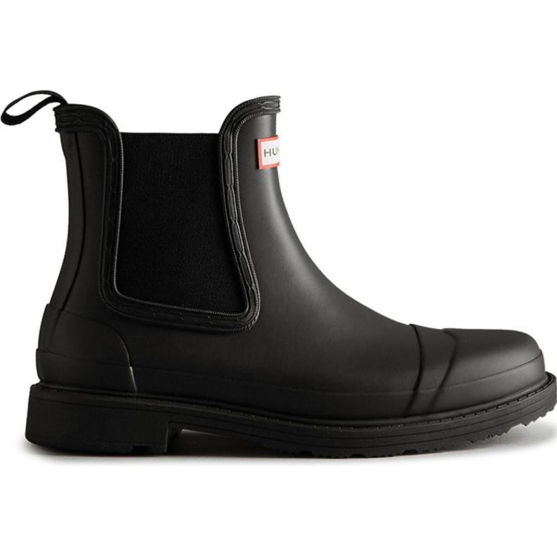Hunter, Damen, Gummistiefel, Women's Commando Chelsea Boot, Schwarz, (42)