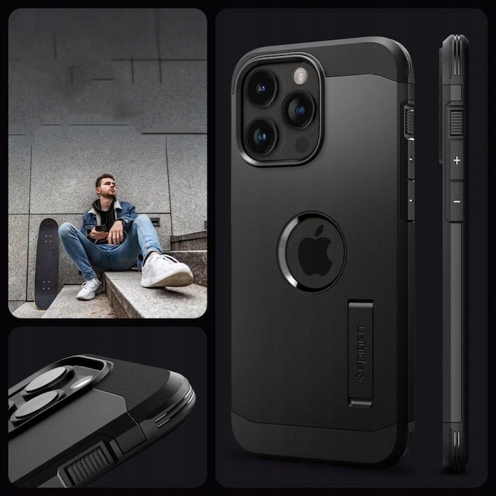 Immagine prodotto Spigen Tough Armor MAG iPhone 16 Pro Max MagSafe nero ACS08013 (Apple iPhone 16 Pro Max)