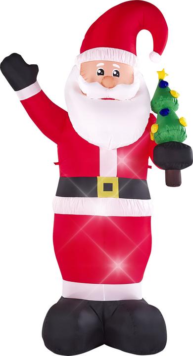 Actual product image Beliani Inflatable Father Christmas with LED Lighting red 225 cm IVALO