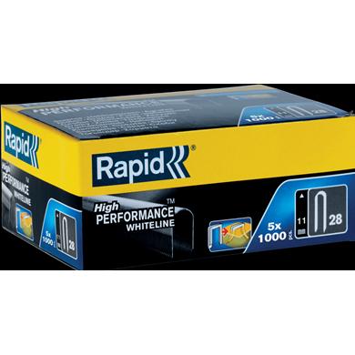 Thumbnail - Rapid, Büroklammer, Typ 28 Kabelklammer 11 mm weiss (5000 x)
