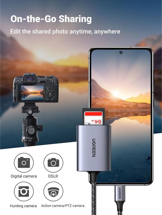 Immagine prodotto Ugreen USB-C Card Reader CM401 (USB-C)