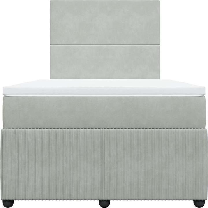 Actual product image vidaXL Bo x spring bed with mattress 120 x 190 cm velvet (120 x 190 cm)