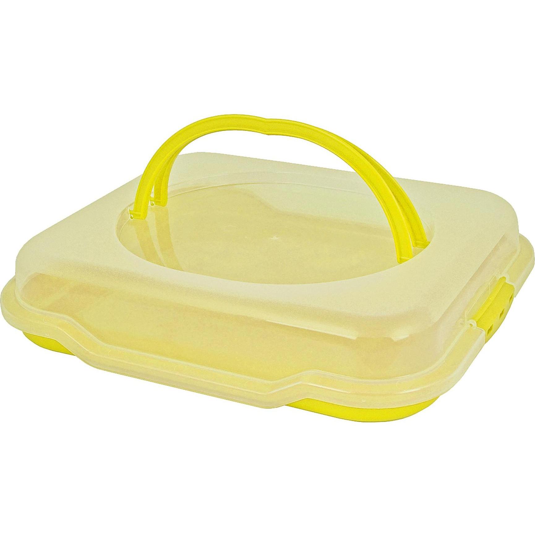 GIES Kuchenbutler 46x38,5x9,5 gelb, Kuchentransportbox, Gelb