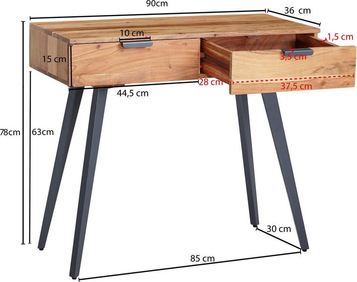 Image du produit FineBuy Console (90 x 36 x 78 cm)