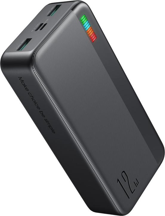 Actual product image Joyroom power bank 30000mAh Dazzling Series 12W black (JR-T018) (30000 mAh, 12 W, 12 Wh)