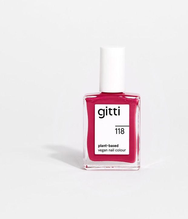 Actual product image Gitti no. 118 Nail Polish Raspberry Red (Raspberry Red, Colour paint)