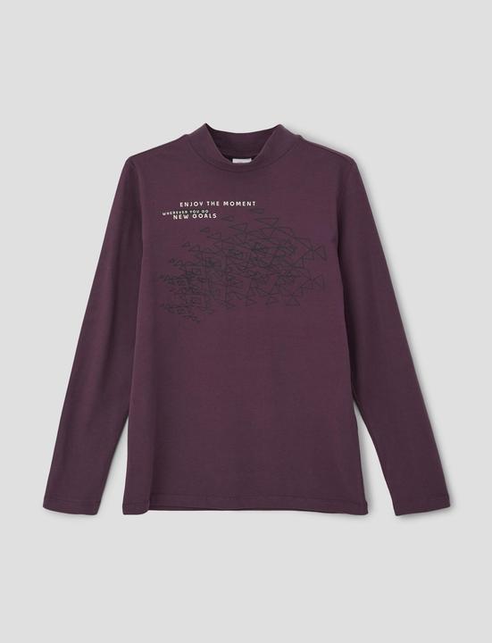 Produktbild s.Oliver T-Shirt Longsleeve mit geripptem Stehkragen (L)