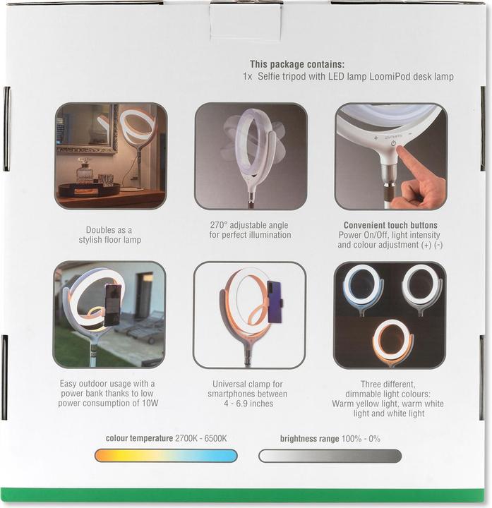 Produktbild 4smarts Videoleuchte Selfie LoomiPod klein (Ringleuchte)
