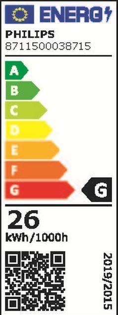 Etichetta energetica Philips Lampada da forno T25 (E14, 26 W, 172 lm, 1 x, G)