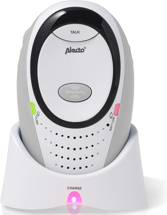 Immagine prodotto Alecto DBX-85GS - Baby monitor DECT con modalità ECO completa, bianco/grigio (Audio del baby monitor, 300 m)