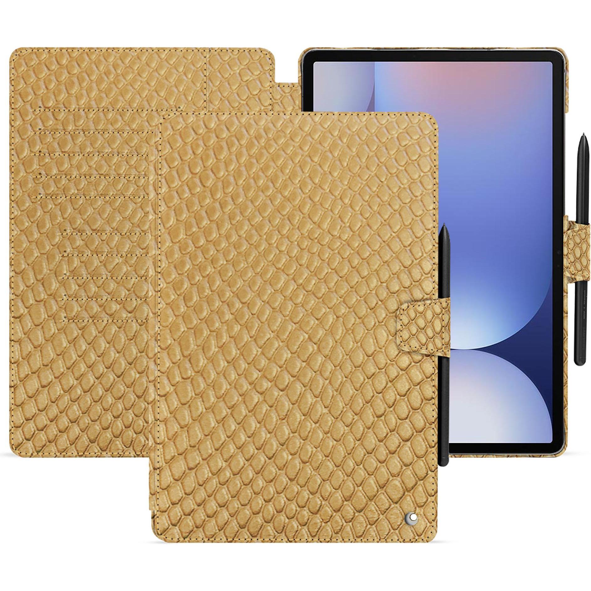 Noreve Lederschutzhülle für Samsung Galaxy Tab S10+ (Galaxy Tab S10+), Tablet Hülle, Beige