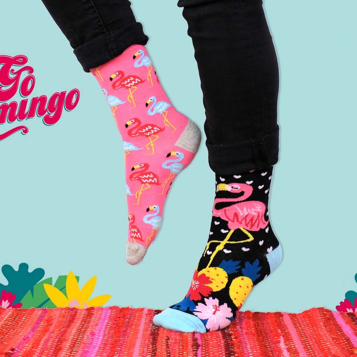 Actual product image United Oddsocks Go Flamingo (pack of 3, 37 - 42)