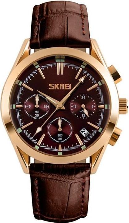 Skmei 9127BN Herrenuhr + BOX (Cronografo, Orologio da polso analogico, 40.50 mm)