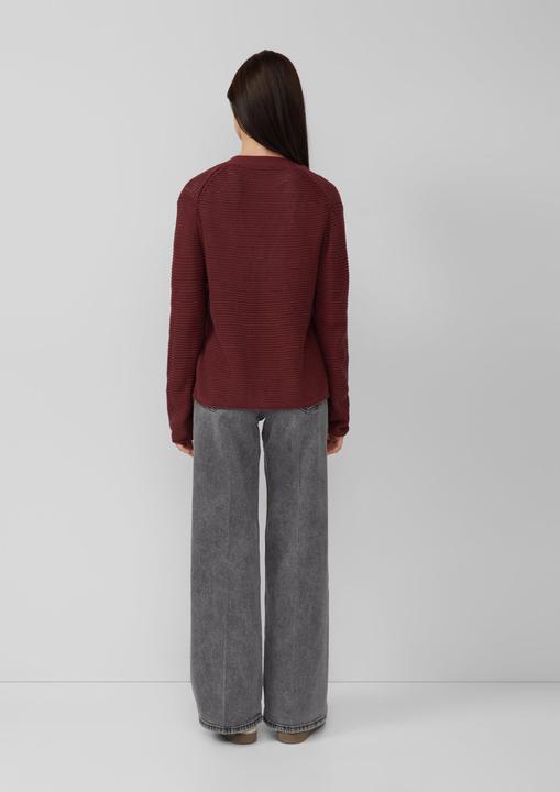 Produktbild s.Oliver Strickjacke Grobstrickjacke mit Rollsaum (48)