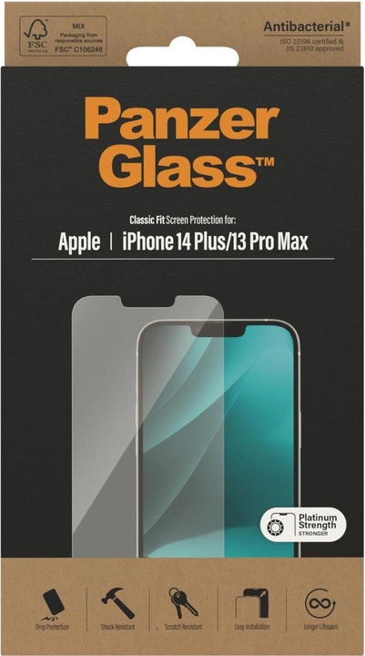 Productafbeelding PanzerGlass Classic Fit (1 Stuk, Apple iPhone 14 Plus, Apple iPhone 13 Pro Max)