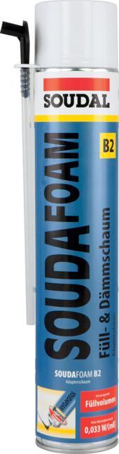 Actual product image Soudal 1C assembly foam Soudafoam B2 adapter foam champagne 500 ml (500 ml)
