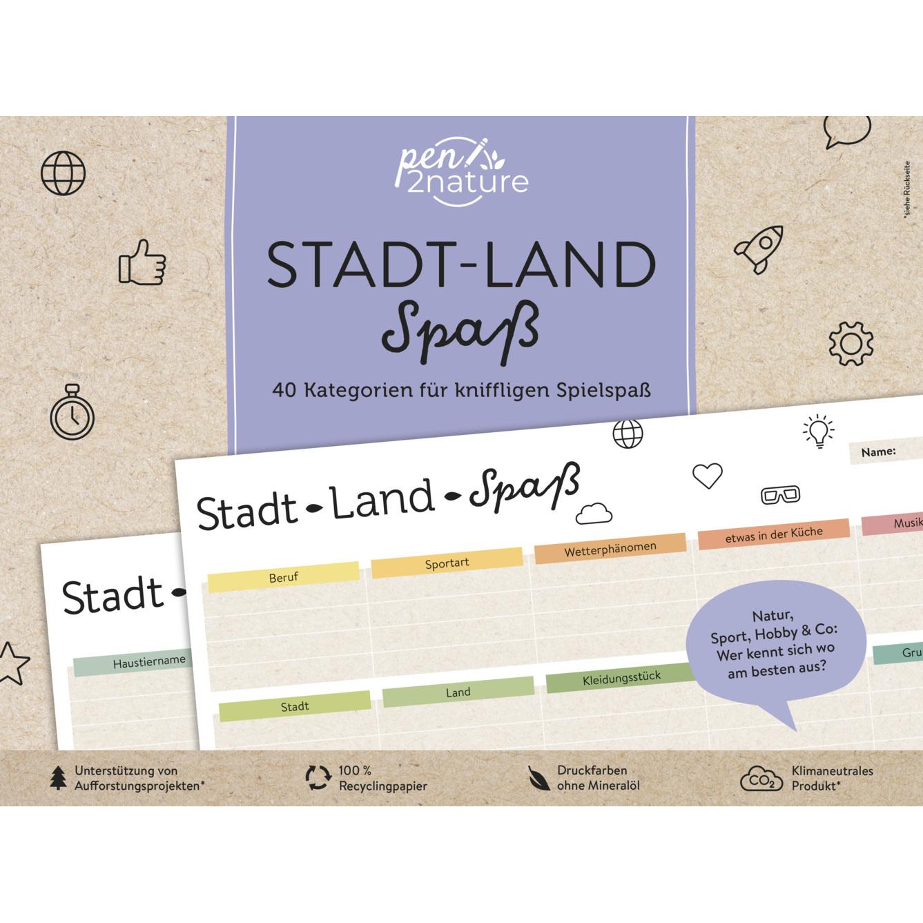 Pen2nature Stadt-Land-Spass • 40 Kategorien für kniffligen Spielspass (Deutsch)