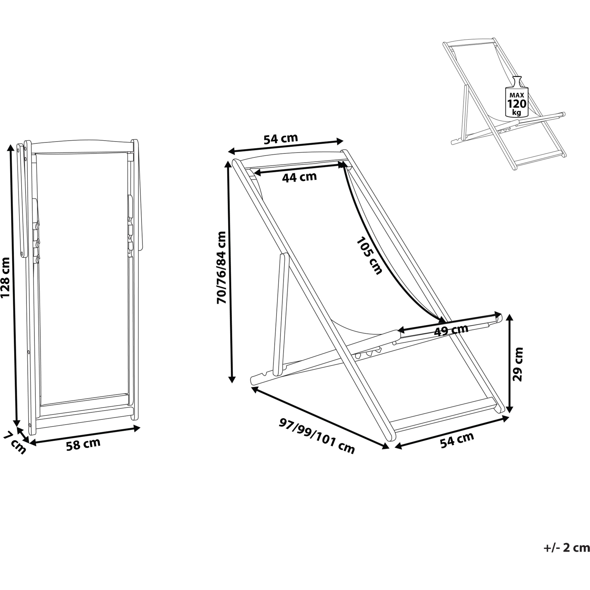 Thumbnail - Beliani, Liegestuhl, Anzio (101 cm)