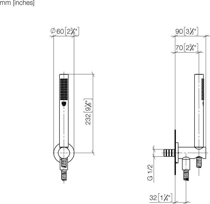 Actual product image Dornbracht Dornb shower set with shower holder black matt