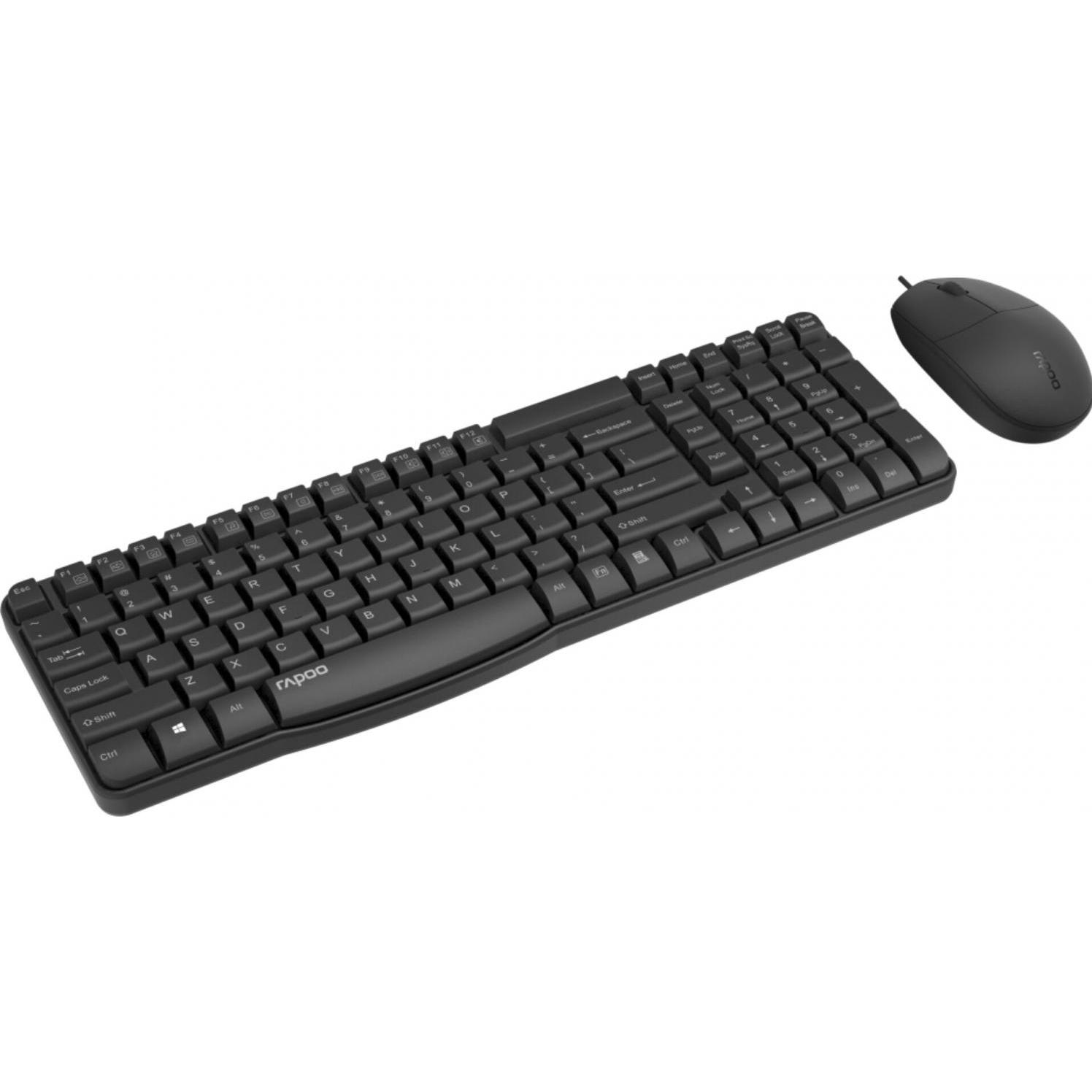 Rapoo NX1820 (DE, Kabelgebunden), Tastatur, Schwarz