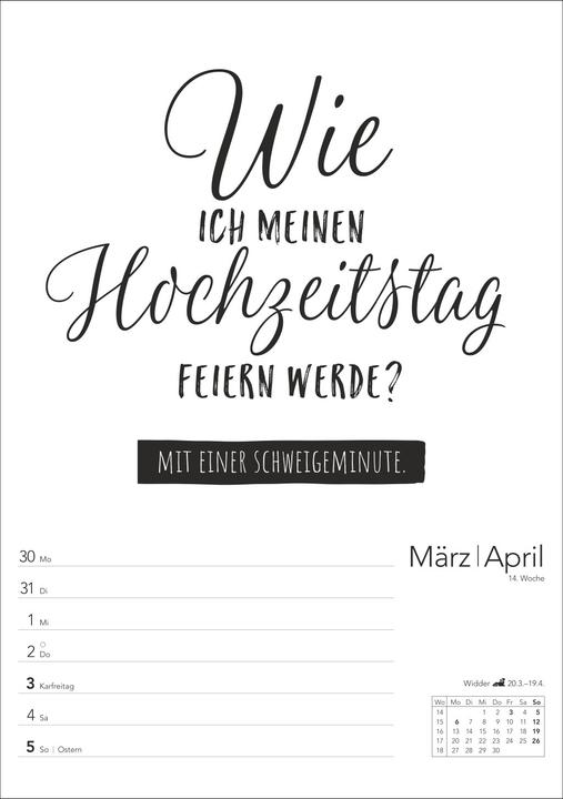 Produktbild Harenberg Typo-Sprüche-Kalender s/w Wochenplaner 2026 - mit 53 witzigen Sprüchen (25 x 35.5 cm)