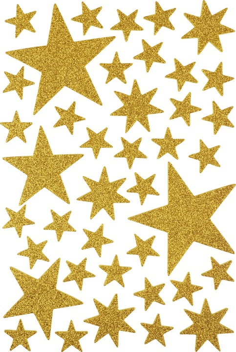 Produktbild Braun + Company Sticker Glitzersterne