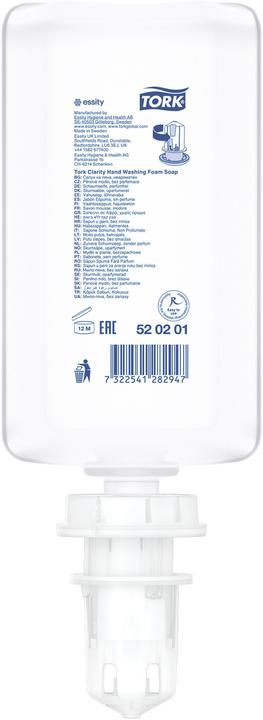 Actual product image Tork Pure Hand Foaming Soap S4 (Liquid soap, 1000 ml)