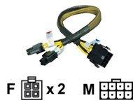 Actual product image Akasa AK-CB8-8-EXT 8 Pin, power supply extension, 30cm