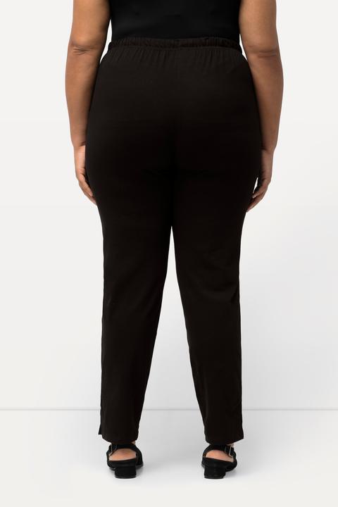 Immagine prodotto Ulla Popken Pantaloni dal taglio aderente con cintura elastica e spacchetti laterali, fino alla tg. 72/74 (46, 48)