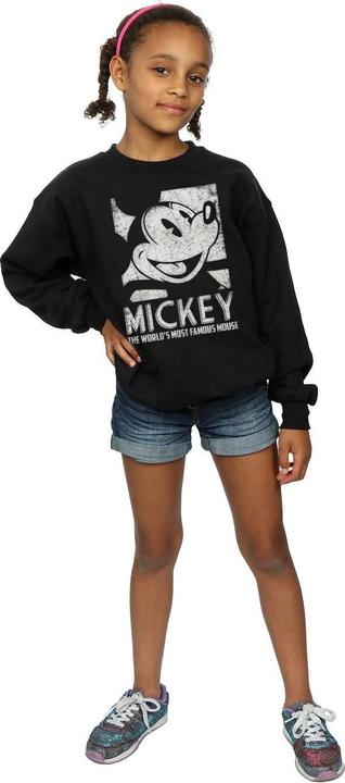 Actual product image Disney Girls Mickey Mouse Most Famous Sweatshirt (152, 158)