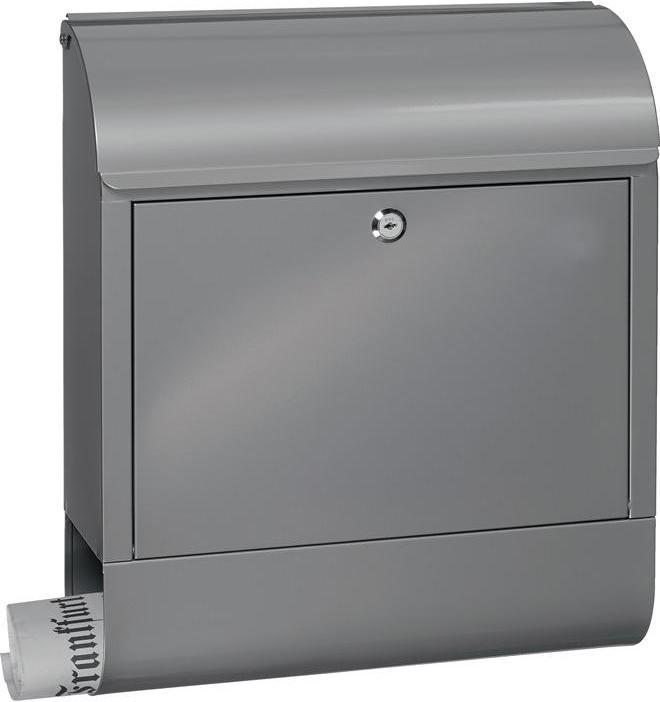 Actual product image Burg Wächter Scandic 825 Si letterbox Height 460 mm Width 380 mm Depth 125 mm silver steel DIN C4