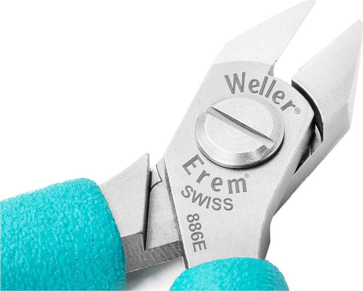 Actual product image Weller Erem Side cutters 886E, bevelled head, ESD (120 mm)