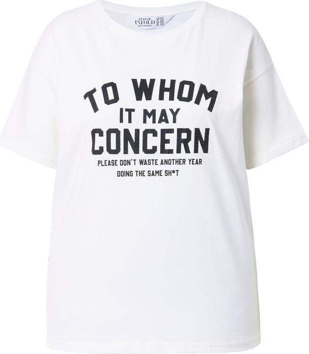 Actual product image Studio Untold T-Shirt, oversized, Schrift mit Glittersteinchen (54)