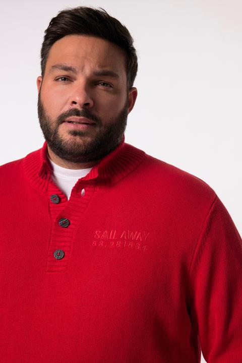 Produktbild Men+ Troyer, Zippkragen, Knopfleiste, Stick (3XL)