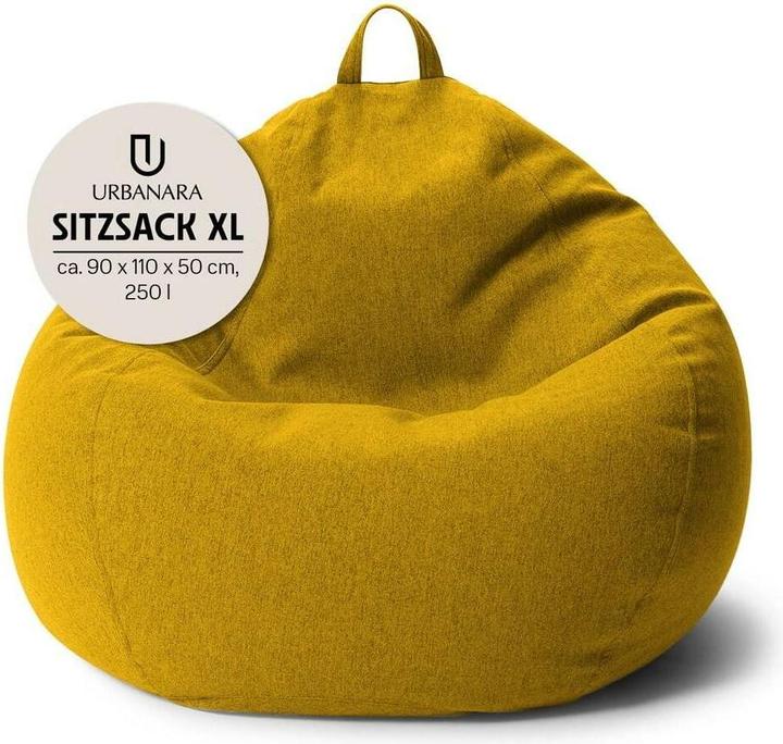 Produktbild Urbanara Sitzsack Basic-Comfort 250 l Polyester (PES), Gelb