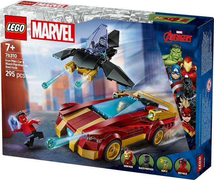 Produktbild LEGO Iron Man Auto und Black Panther vs. Red Hulk (76310, LEGO Marvel)