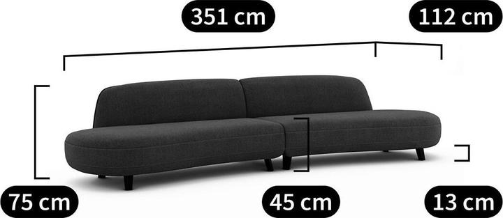 Produktbild AM.PM Rosebury Velours Stonewashed (Big Sofa)