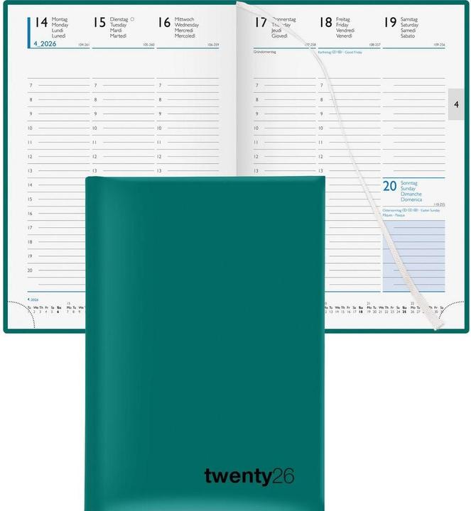 Produktbild Biella Geschäftsagenda (14.5 x 20.5 cm, Deutsch, Englisch, Französisch, Italienisch)