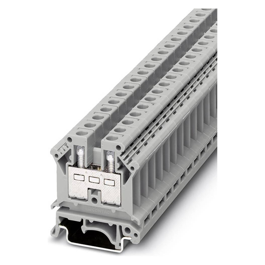 Phoenix Contact Grigio Conn Term Blk Din Rail Feed Thru Screw, Cavo + Spina Elettrica,