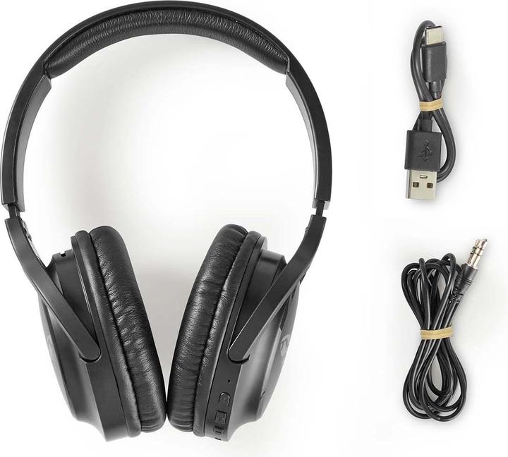 Produktbild Nedis Drahtlose Over-Ear-Kopfhörer | max. Batteriespielzeit: 20 hrs | Eingebautes Mikro | Drücken Si (20 h, Kabelgebunden, Kabellos)