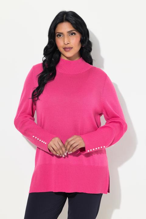 Produktbild Ulla Popken Pullover, Woll-Seidenmischung, Stehkragen, Zierperlen (58)
