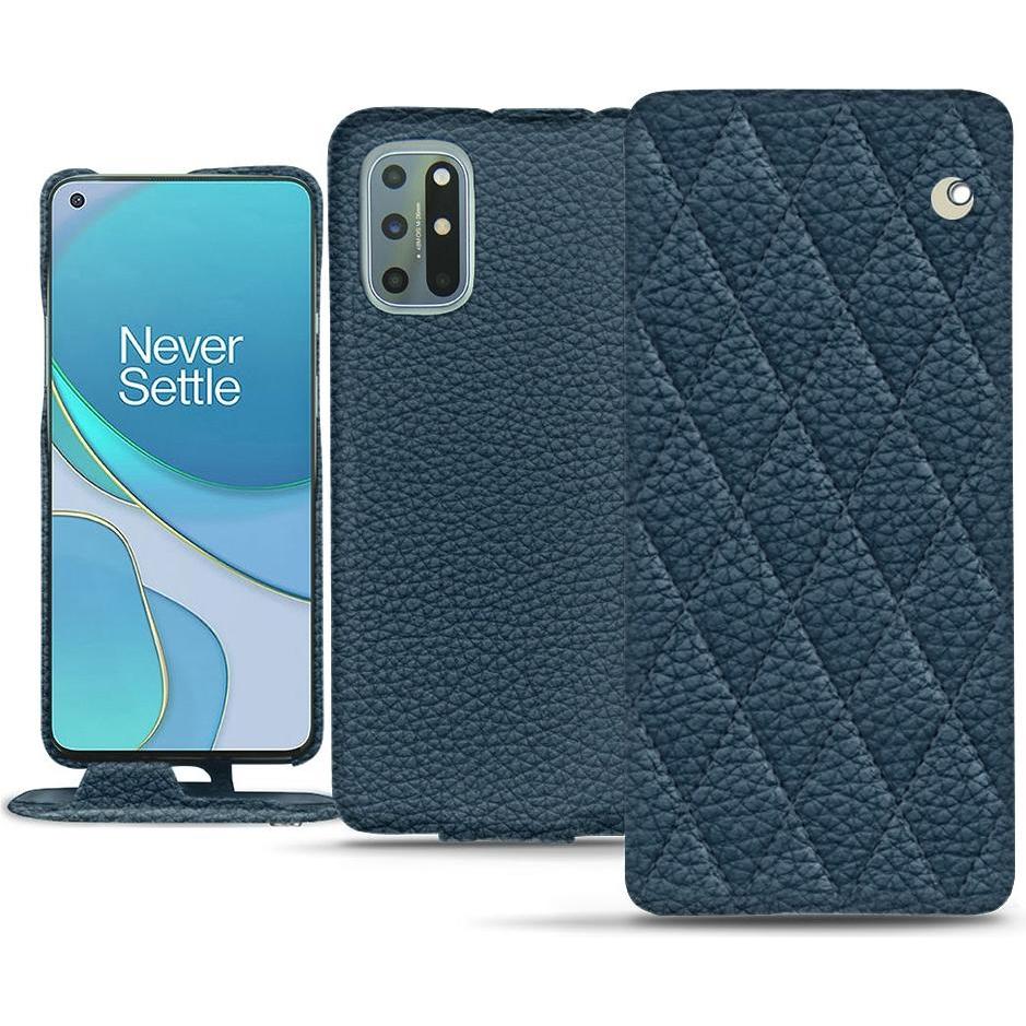 Noreve Lederschutzhülle vertikal (OnePlus 8T), Smartphone Hülle, Blau