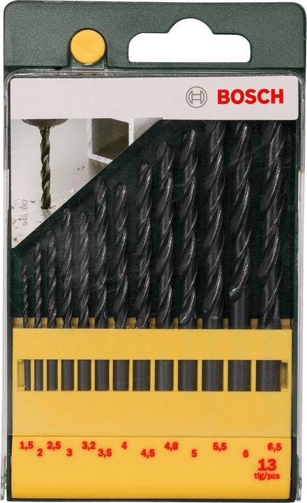 Produktbild Bosch Zubehör Metallbohrer-Set HSS-R, 13-teilig, 1,5 - 6,5 mm (1.5 - 6.5 mm)