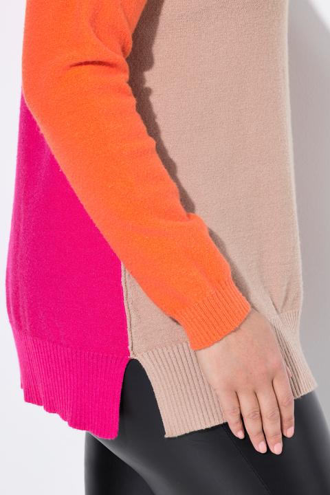 Actual product image Miamoda Pullover, oversized, Stehkragen, Colorblocking (58)