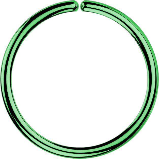 Produktbild Star Piercing Micro Piercing Ring grün mit Titanium Beschichtung (ohne Messing, Chirurgenstahl 316L)