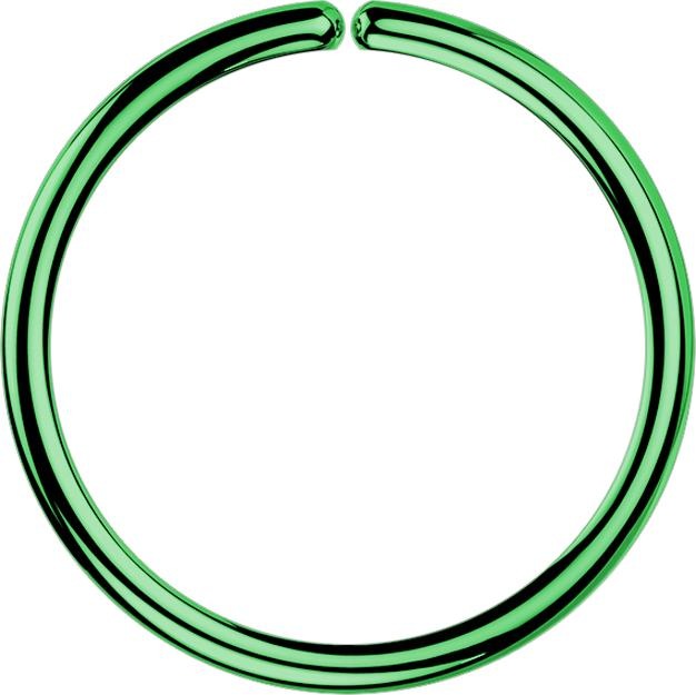 Immagine prodotto Star Piercing Anello micropiercing verde con rivestimento in titanio (senza ottone, Acciaio chirurgico 316L)